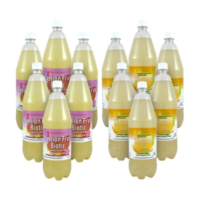 Mixed Carton (12x1.25lt) 6 x Passionfruit Biotic Organic Gluten Free Liquid & 6 x Innergy Biotic Organic Gluten Free Liquid